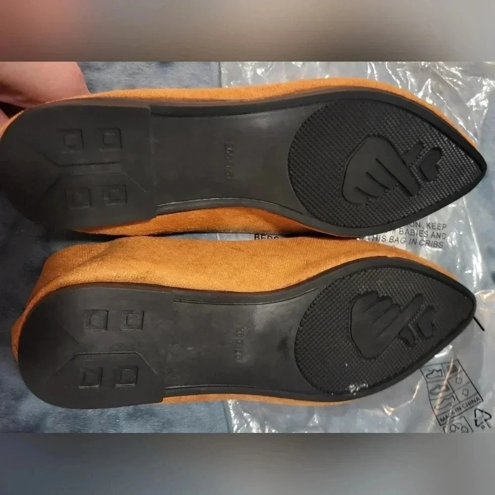 NEW - Flat Shoes - Light  Brown - (Brown Coppery Color), US Size 10/Size 43 - Picture 2 of 3